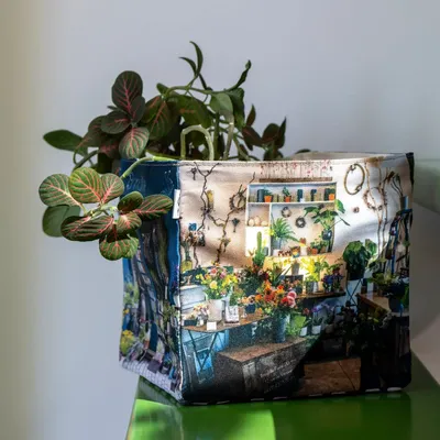 Pots de fleurs - Boite de rangement "Brindille" Fleuriste Paris - MARON BOUILLIE