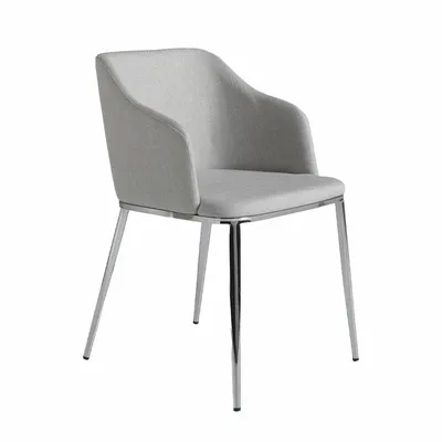 Chairs - Gray fabric upholstered Dining table chair - ANGEL CERDÁ