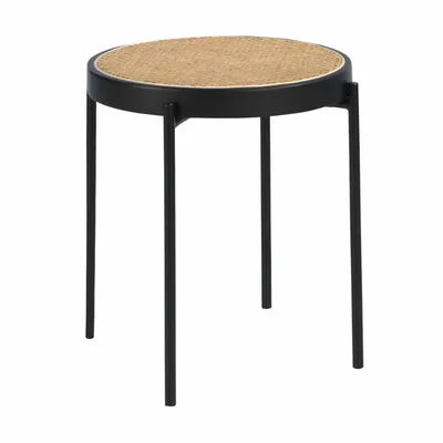 Coffee tables - Round rattan corner table - ANGEL CERDÁ