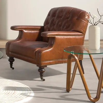 Tables basses - Table d'angle ronde en verre trempé et noyer - ANGEL CERDÁ