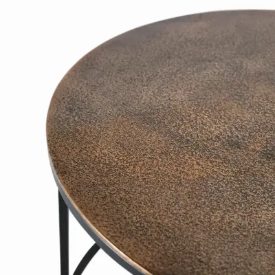 Coffee tables - Set of 2 metal and copper tables - GINER Y COLOMER