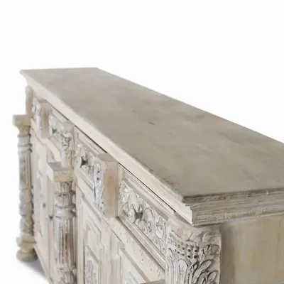 Sideboards - Sideboard with 4 drawers and 4 doors in mango wood - GINER Y COLOMER