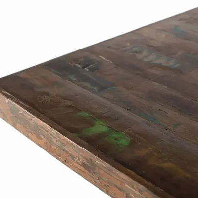 Dining Tables - 4-seater dining table in multicolored recycled wood diameter 120 - GINER Y COLOMER