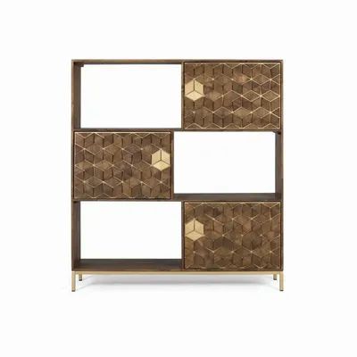 Bookshelves - Mango wood and metal bookcase - GINER Y COLOMER