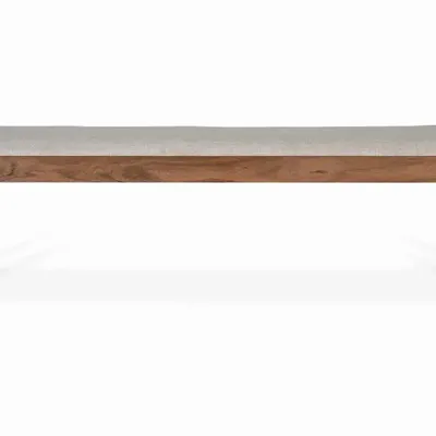 Bancs - Banc en bois d'acacia massif recouvert de tissu - GINER Y COLOMER