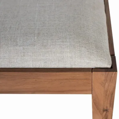 Benches - Solid acacia wood bench covered in fabric - GINER Y COLOMER