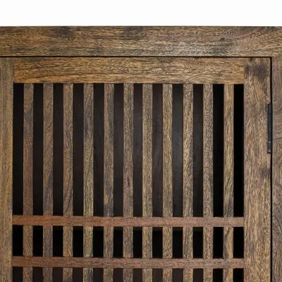 Wardrobe - Acacia wood and metal cabinet - GINER Y COLOMER