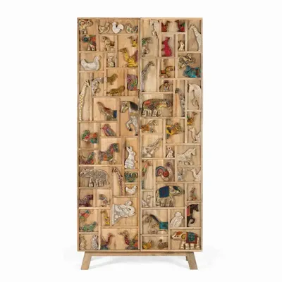 Armoires - Armoire en bois de manguier peint à la main - GINER Y COLOMER