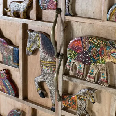 Armoires - Armoire en bois de manguier peint à la main - GINER Y COLOMER