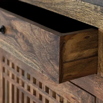 Buffets - Buffet en bois d'acacia marron et mètal - GINER Y COLOMER