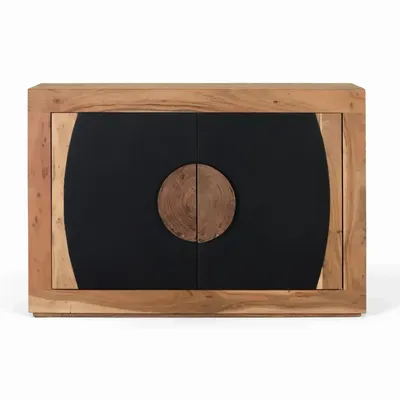 Sideboards - Acacia wood sideboard with 2 doors - GINER Y COLOMER