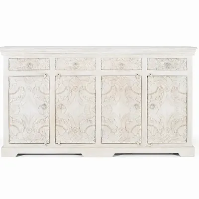 Buffets - Buffet en bois manguier blanc vieilli - GINER Y COLOMER