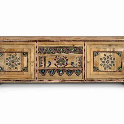Meubles TV - Meuble TV fabriqué à la main en bois de manguier 150cm - GINER Y COLOMER