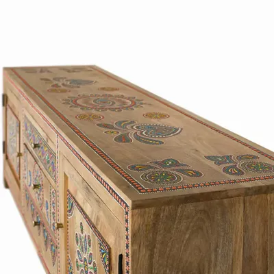 Meubles TV - Meuble TV fabriqué à la main en bois de manguier 150cm - GINER Y COLOMER