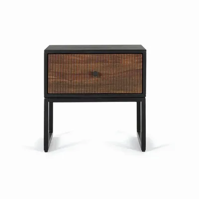 Night tables - Bedside table in rosewood and mango wood with metal - GINER Y COLOMER