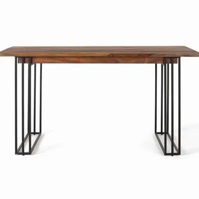 Dining Tables - Rosewood and metal dining table - GINER Y COLOMER