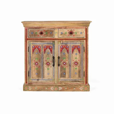 Sideboards - Sideboard with 2 drawers and 2 hand-painted doors - GINER Y COLOMER