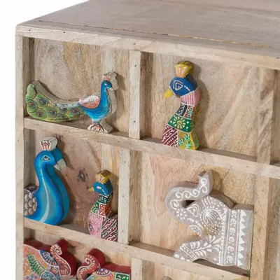 Chests of drawers - Natural mango wood chest of drawers with original details - GINER Y COLOMER