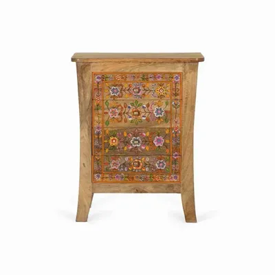 Night tables - Nightstand with 4 drawers in mango wood - GINER Y COLOMER