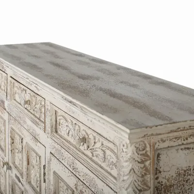 Sideboards - White cracked mango wood sideboard - GINER Y COLOMER