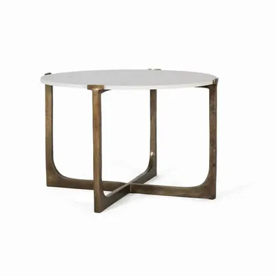 Tables basses - Table basse avec base en métal et plateau en marbre - GINER Y COLOMER