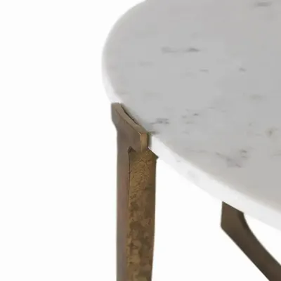 Coffee tables - Coffee table with metal base and marble top - GINER Y COLOMER