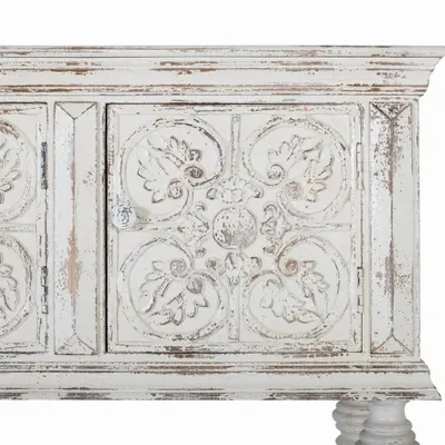 Console table - Console in aged white mango wood - GINER Y COLOMER