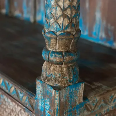 Etagères - Etagère en manguier bleu vieilli 180cm - GINER Y COLOMER