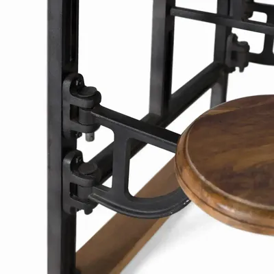 Tables Salle à Manger - Table à manger en manguier et pieds en fer 130cm - GINER Y COLOMER