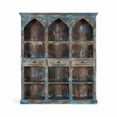 Buffets - Buffet en manguier bleu vieilli 170 cm - GINER Y COLOMER