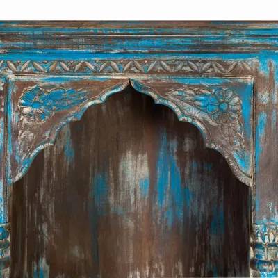 Sideboards - Sideboard in aged blue mango wood 170 cm - GINER Y COLOMER