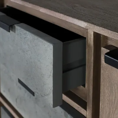 Buffets - Buffet fait à la main en bois d'acacia et métal 160cm - GINER Y COLOMER