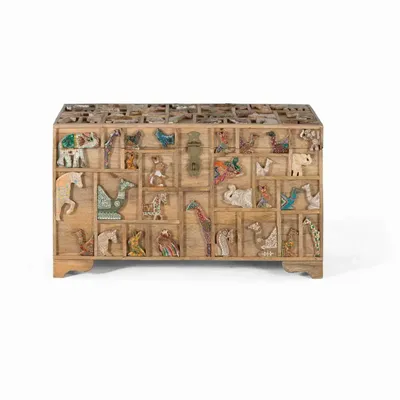 Boîtes de rangement  - Coffre en bois de manguier avec détails originaux - GINER Y COLOMER