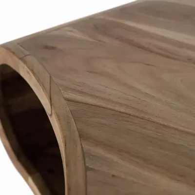 Coffee tables - Coffee table handmade in acacia wood and metal 95cm - GINER Y COLOMER