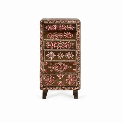 Chests of drawers - Sinfonier with 6 drawers in mango wood and multicolored details - GINER Y COLOMER