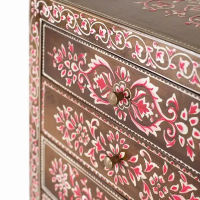 Chests of drawers - Sinfonier with 6 drawers in mango wood and multicolored details - GINER Y COLOMER
