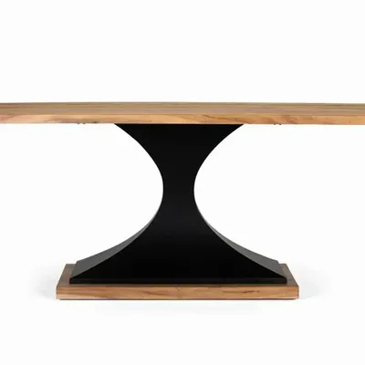 Dining Tables - Mango wood dining table and metal legs 200cm - GINER Y COLOMER