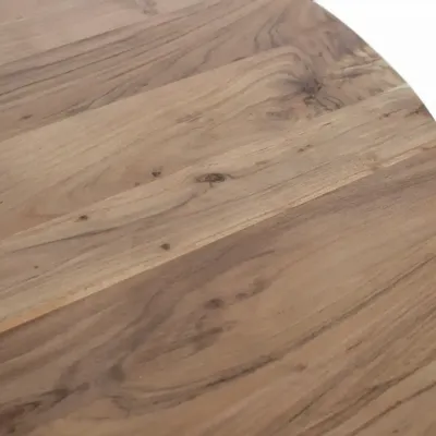 Tables Salle à Manger - Table à manger ronde en manguier et métal diamètre 116cm - GINER Y COLOMER