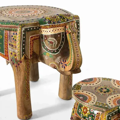 Sculptures, statuettes et miniatures - Ensemble de 2 figurines en bois de manguier sculpté et peint à la main - GINER Y COLOMER