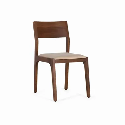 Chaises - Ensemble de 2 chaises en bois d'acacia et recouvertes de tissu - GINER Y COLOMER