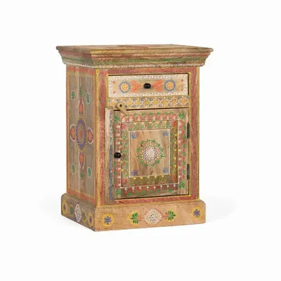 Night tables - Bedside table made and painted by hand in mango wood - GINER Y COLOMER