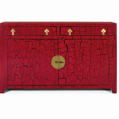 Buffets - Buffet rouge de style japonais fait main - GINER Y COLOMER