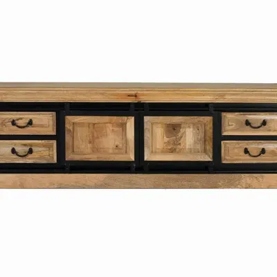 Meubles TV - Meuble TV de style industriel réalisé à la main en bois de manguier - GINER Y COLOMER
