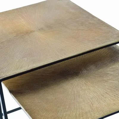 Coffee tables - Set of 2 metal coffee tables - GINER Y COLOMER