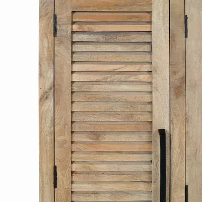 Armoires - Armoire en bois de manguier massif avec deux portes centrales - GINER Y COLOMER