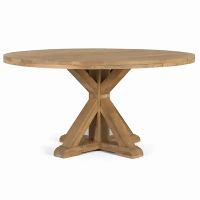 Tables Salle à Manger - Table à manger ronde en bois de manguier pour 10 personnes - GINER Y COLOMER