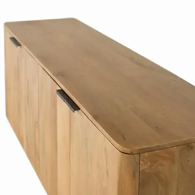 Sideboards - Mango wood sideboard with rounded corners - GINER Y COLOMER