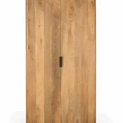 Wardrobe - Mango wood cabinet with rounded corners - GINER Y COLOMER