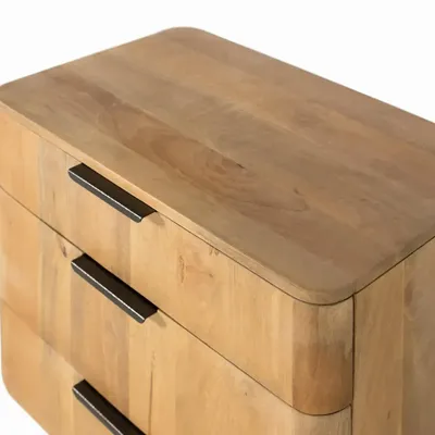 Tables de nuit - Table de nuit en manguier aux coins arrondis - GINER Y COLOMER