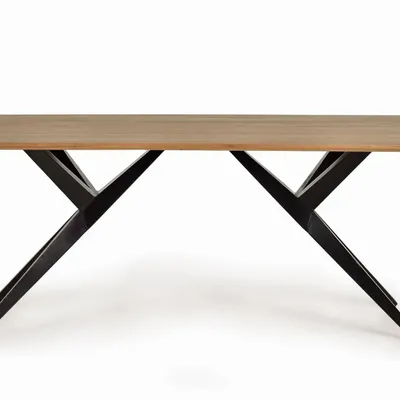 Tables Salle à Manger - Table à manger en bois d'acacia naturel et details en métal - GINER Y COLOMER